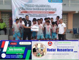 Tampil Perdana di Popda, SMP Muhammadiyah 10 Surakarta Menjadi Juara Cabor Sepakbola