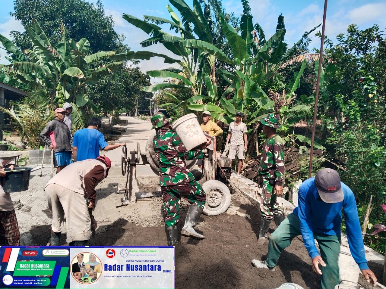Pra TMMD Ke 123 TNI Dan Warga Desa Kalinanas Sudah Kebut Betonisasi