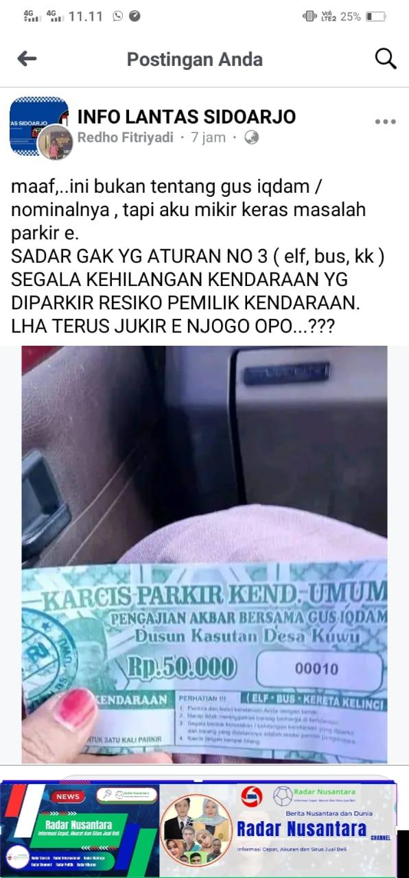 Viral !!! Parkir Mahal Pengajian Akbar Gus Iqdam