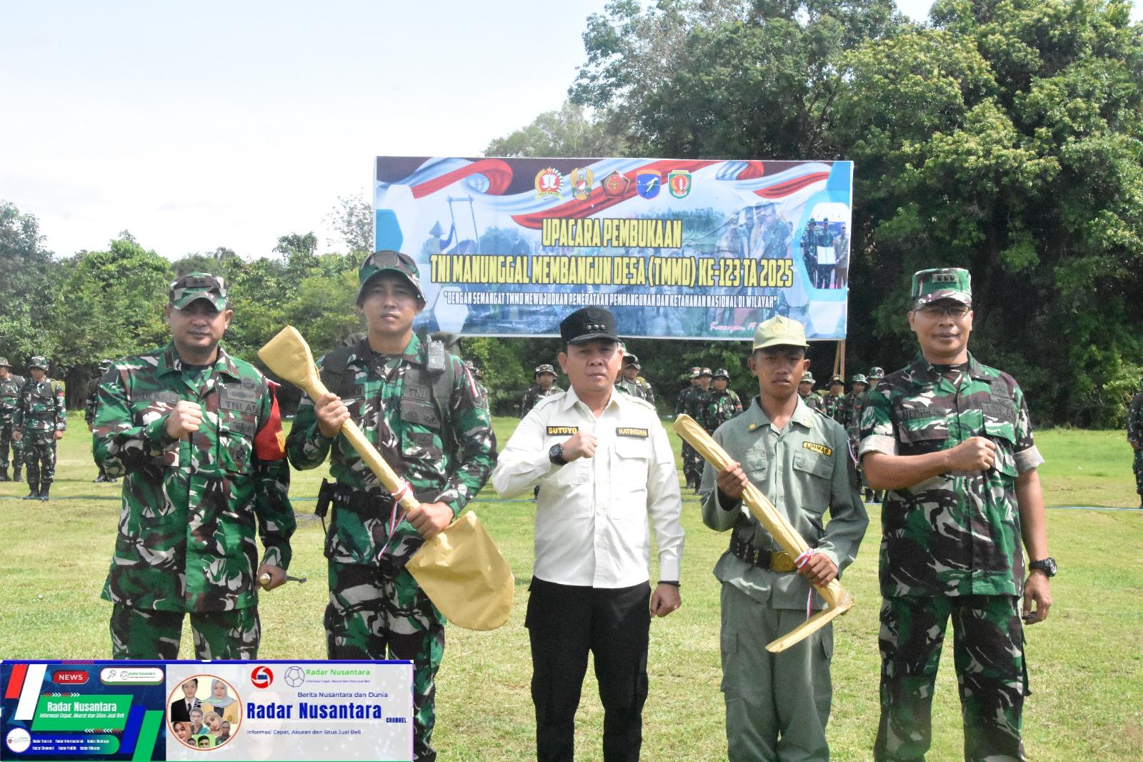 Secara Serentak, TMMD Ke-123 TA 2025 Di Wilayah Kodam XII/Tpr Resmi Dibuka