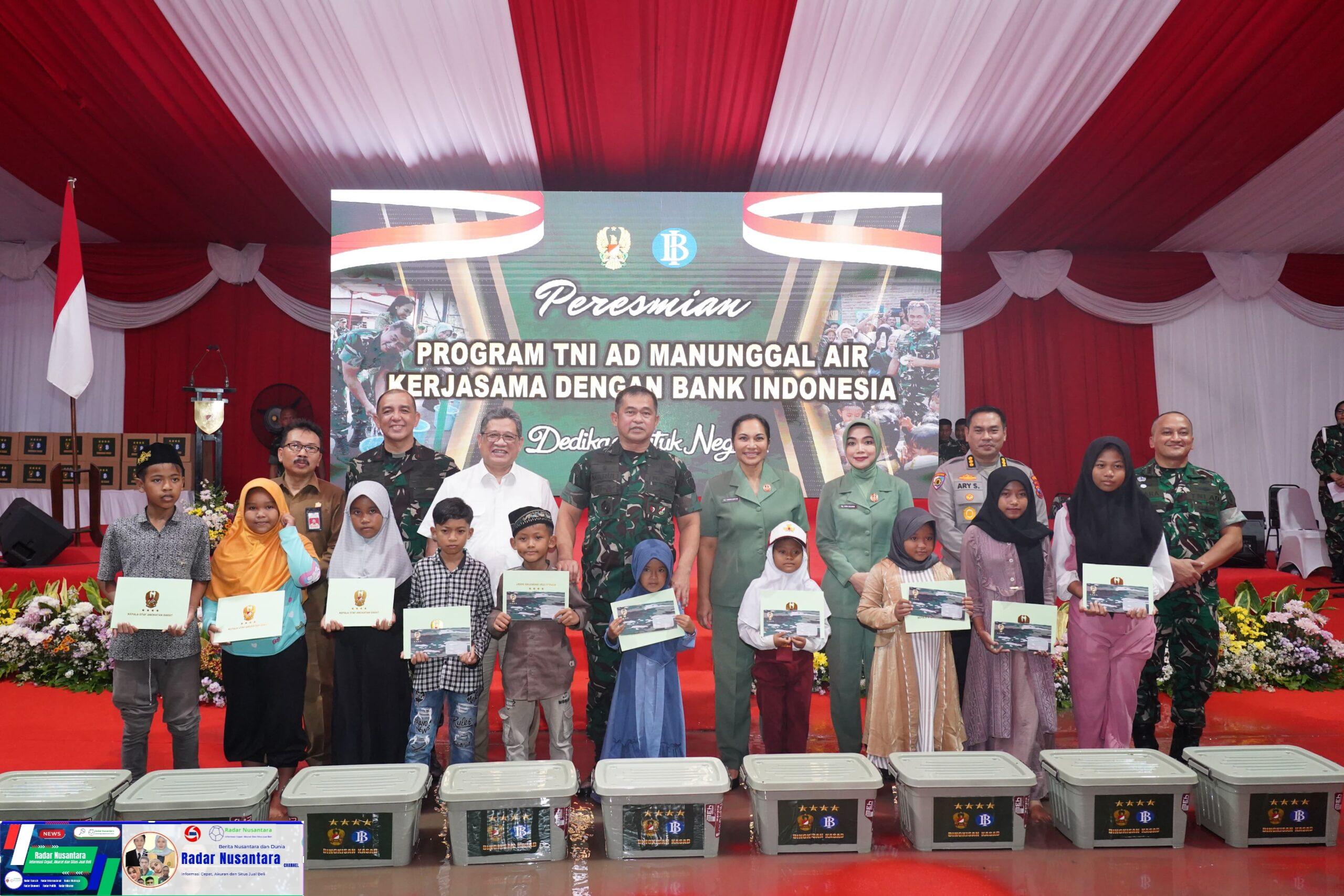 TNI AD dan Bank Indonesia Bersinergi Bangun Sumber Air Bersih untuk Masyarakat