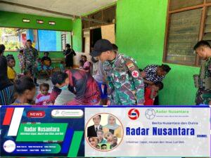 Meningkatkan Kesehatan Masyarakat di Perbatasan Papua, Satgas Yonif 131/BRS Gelar Pelayanan Kesehatan Bersama Puskesmas Distrik Waris