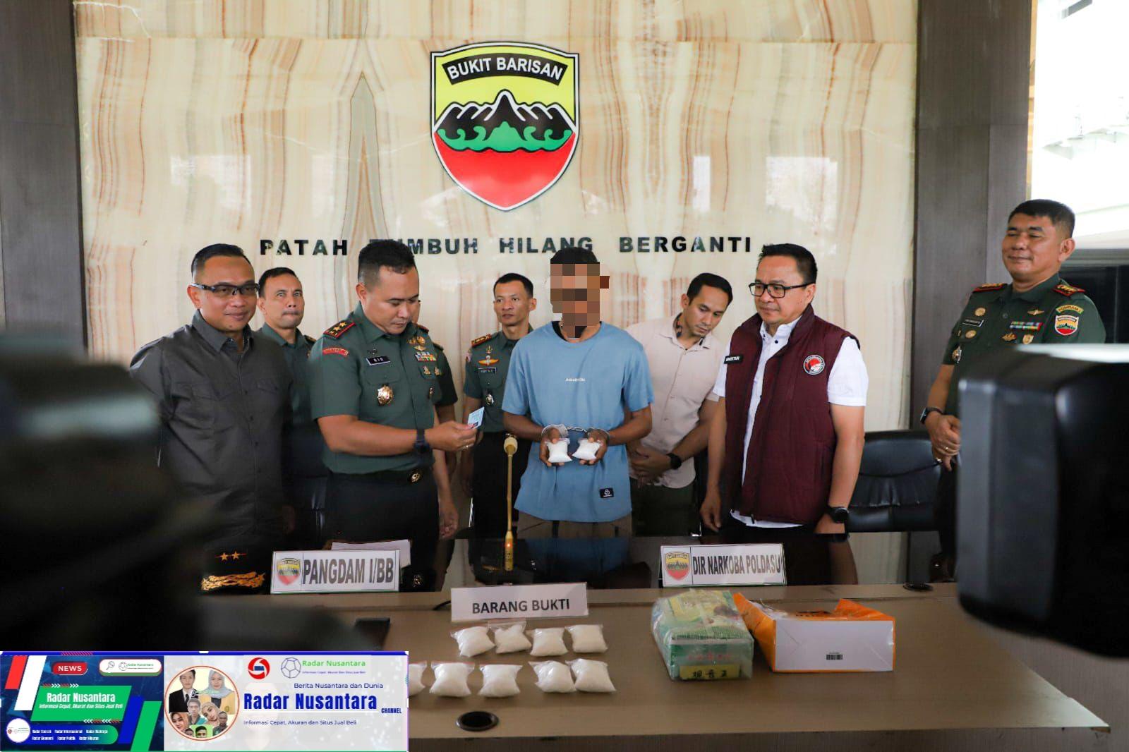Kodam I/BB Amankan Narkoba Jenis Sabu Seberat 1 Kg