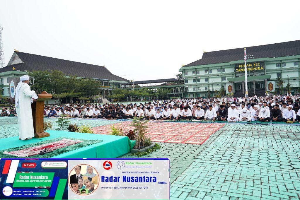 Kodam XII/Tpr Gelar Sholat Idul Fitri 1446 Hijriah