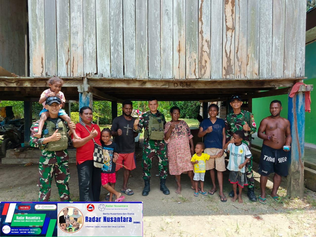 Perhatikan Kesehatan Masyarakat di Perbatasan, Satgas Yonif 131/BRS Berikan Pelayanan Kesehatan di Kampung Yetti Papua
