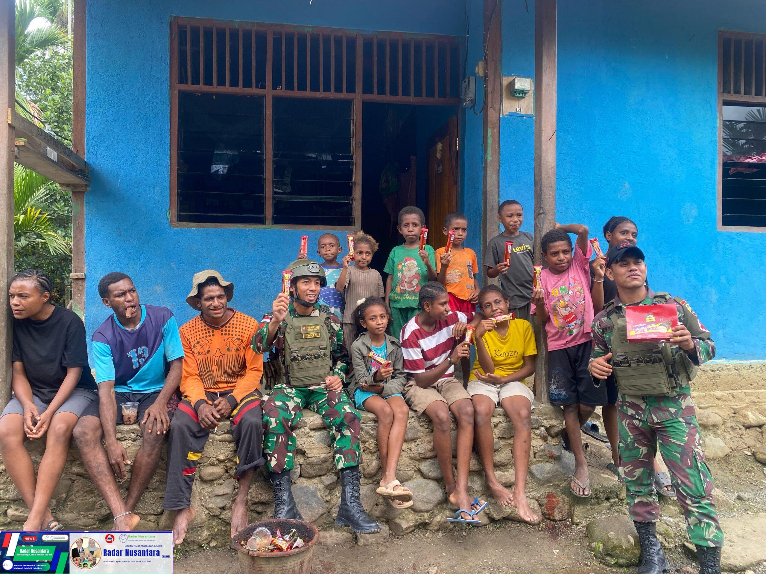 Peduli Pada Kesehatan Warga Perbatasan Papua, Satgas Yonif 131/BRS Berikan Pengobatan Gratis di Kampung Pound