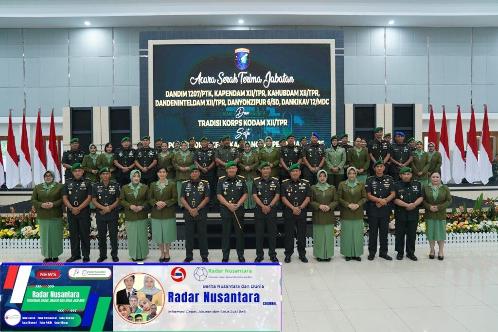 Pangdam XII/Tpr Pimpin Sertijab Sejumlah Pejabat dan Laporan Korps Kenaikan Pangkat Perwira 1 April 2025