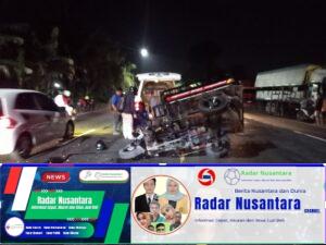 Diduga Oleng Roda Tiga Bertabrakan dengan Wing Box