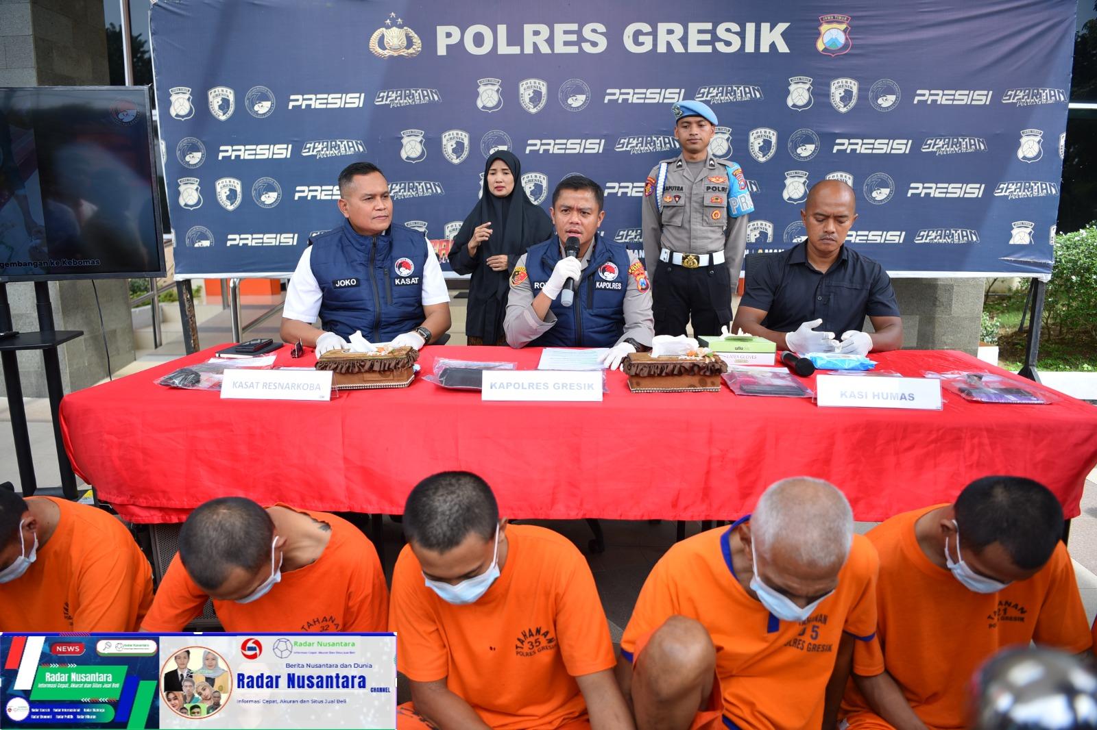 Polres Gresik Berhasil Ungkap Jaringan Narkoba, Gagalkan Peredaran 160 Paket Sabu