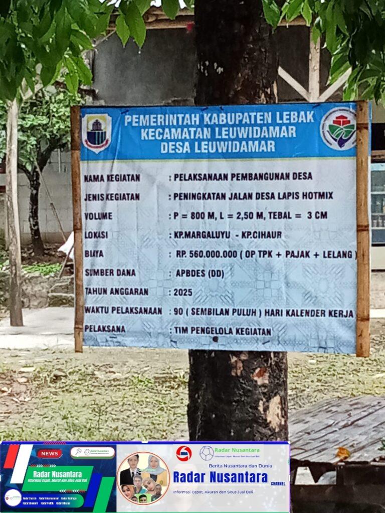 Jalan Desa Leuwidamar Baru Seminggu Dibangun, Sudah Rusak