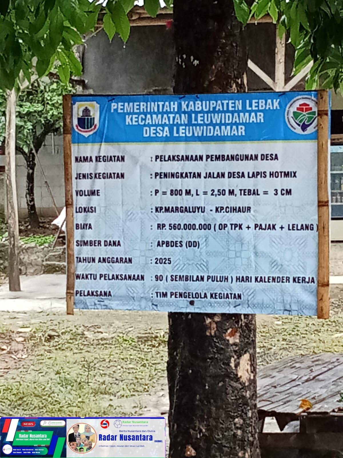 Jalan Desa Leuwidamar Baru Seminggu Dibangun, Sudah Rusak