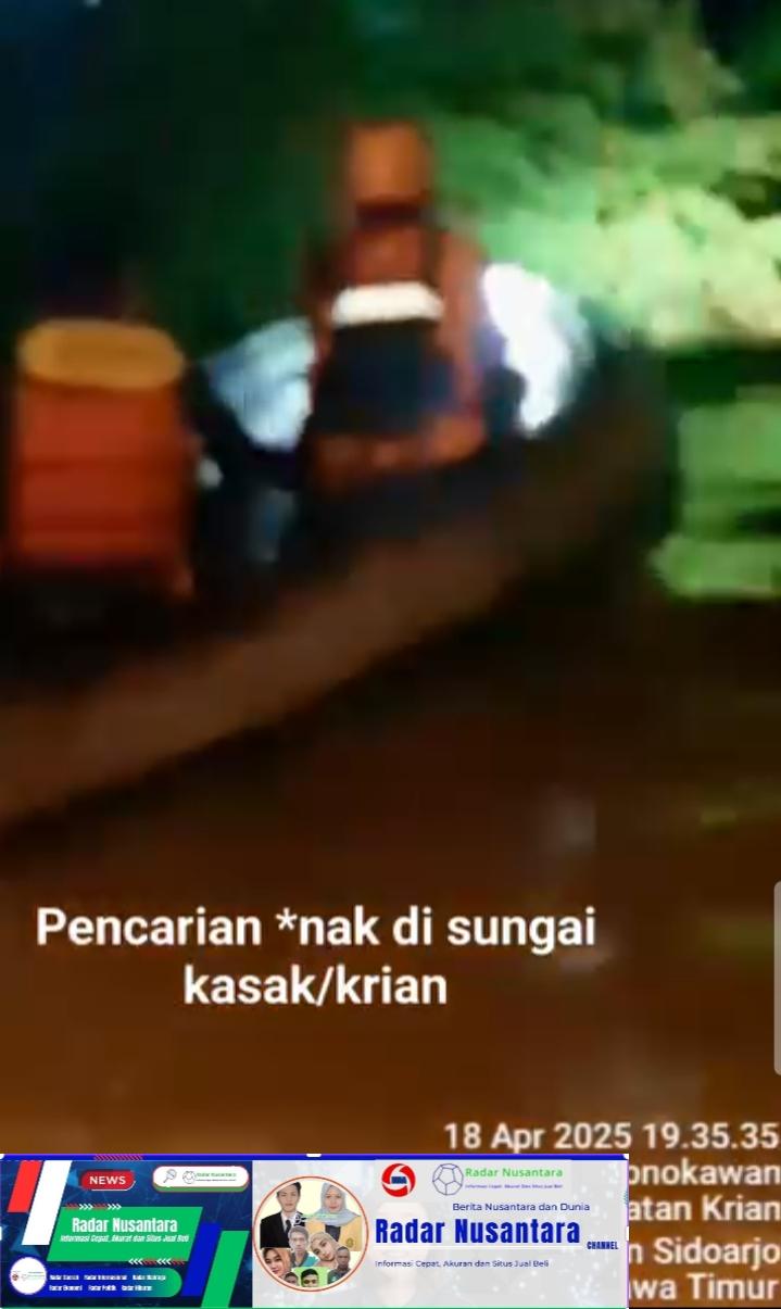 Gempar Diduga Balita Terjatuh Ke Sungai