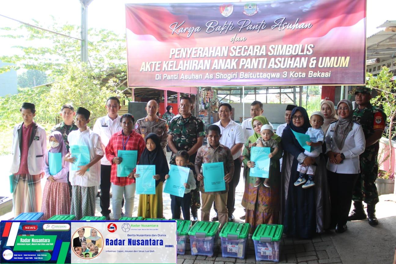 Korem 051/WKT Wujudkan Kepedulian Melalui Karya Bakti: Rehab Panti Asuhan dan Pendampingan Akta Kelahiran