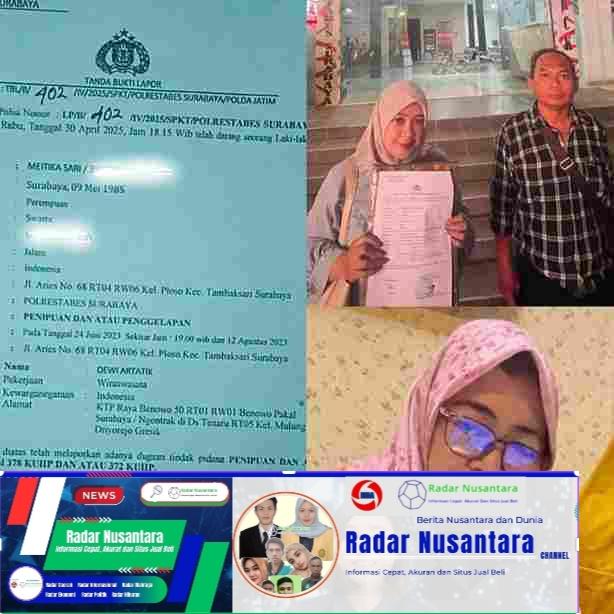 Jadi Korban Penipuan dan Penggelapan Seorang Ibu Rumah Tangga Tambaksari Lapor Polisi