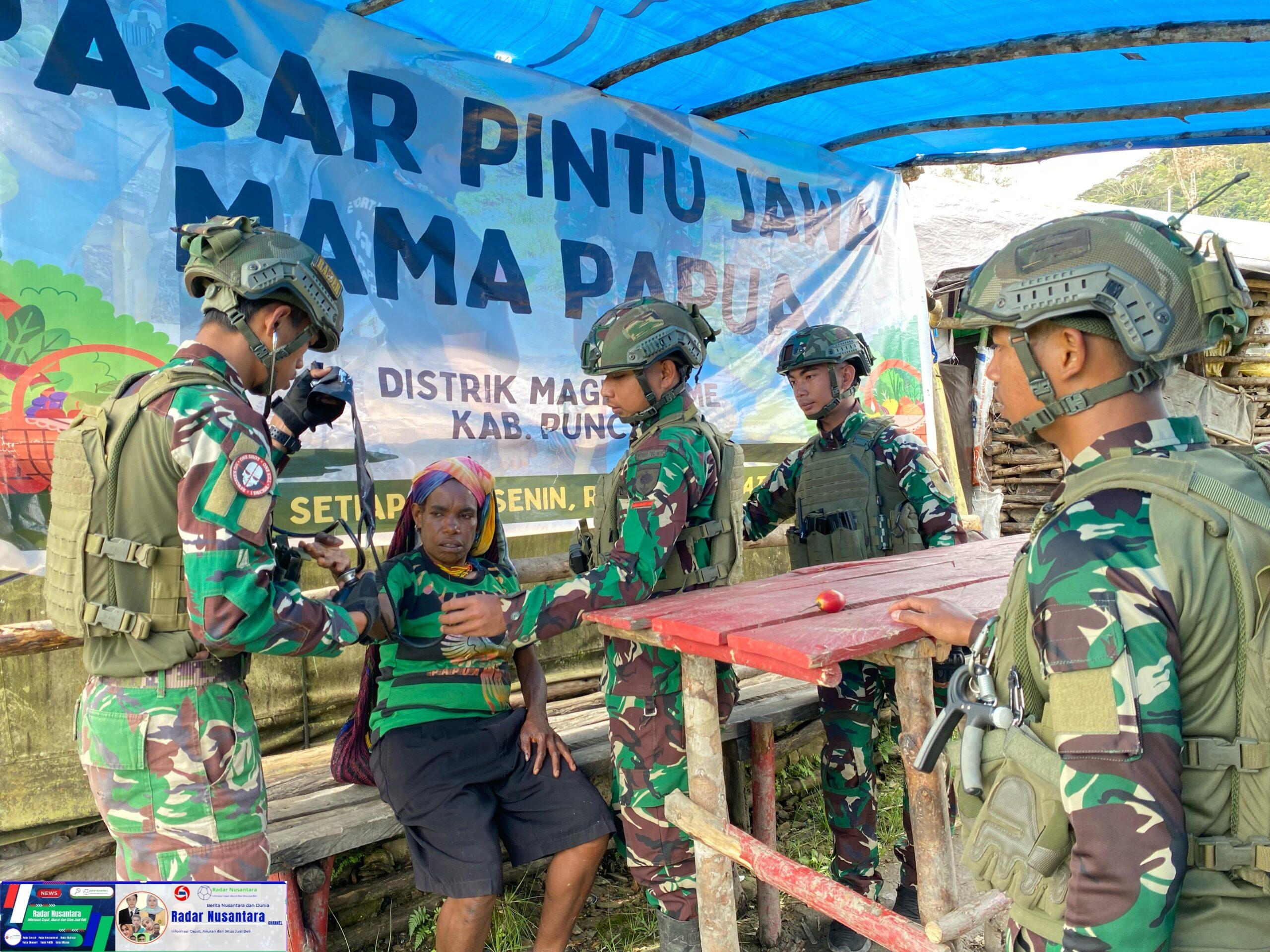 Mereka Datang dengan Sayur dan Luka, Satgas TNI Hadiahkan dengan Senyum dan Harapan