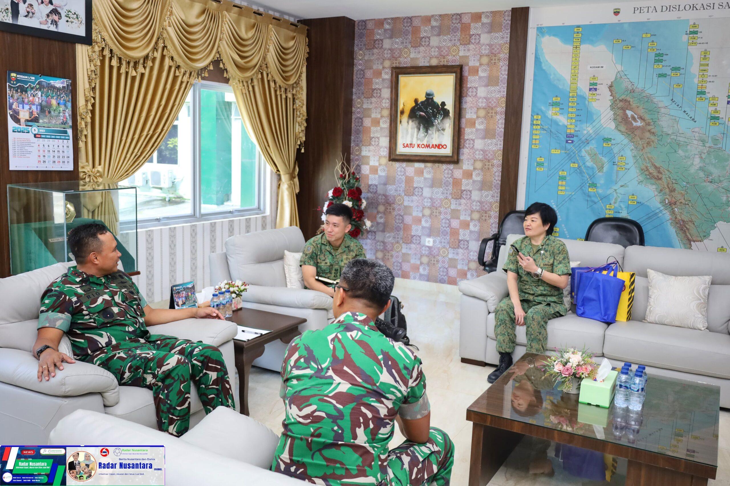 Pangdam I/BB Terima Atase Darat Singapura, Bahas Rencana PIP dan Penguatan Kerja Sama