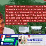 Kordinator Didin soroti kondisi jembatan bambu di kampung cibarani