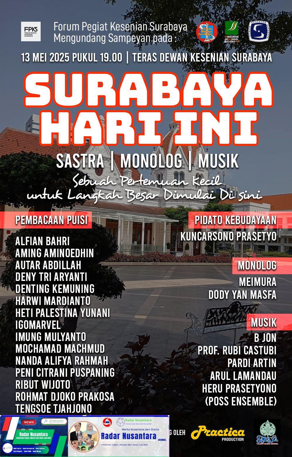Membangun Kembali Kesadaran Budaya Arek FPKS Menggelar Surabaya Hari Ini