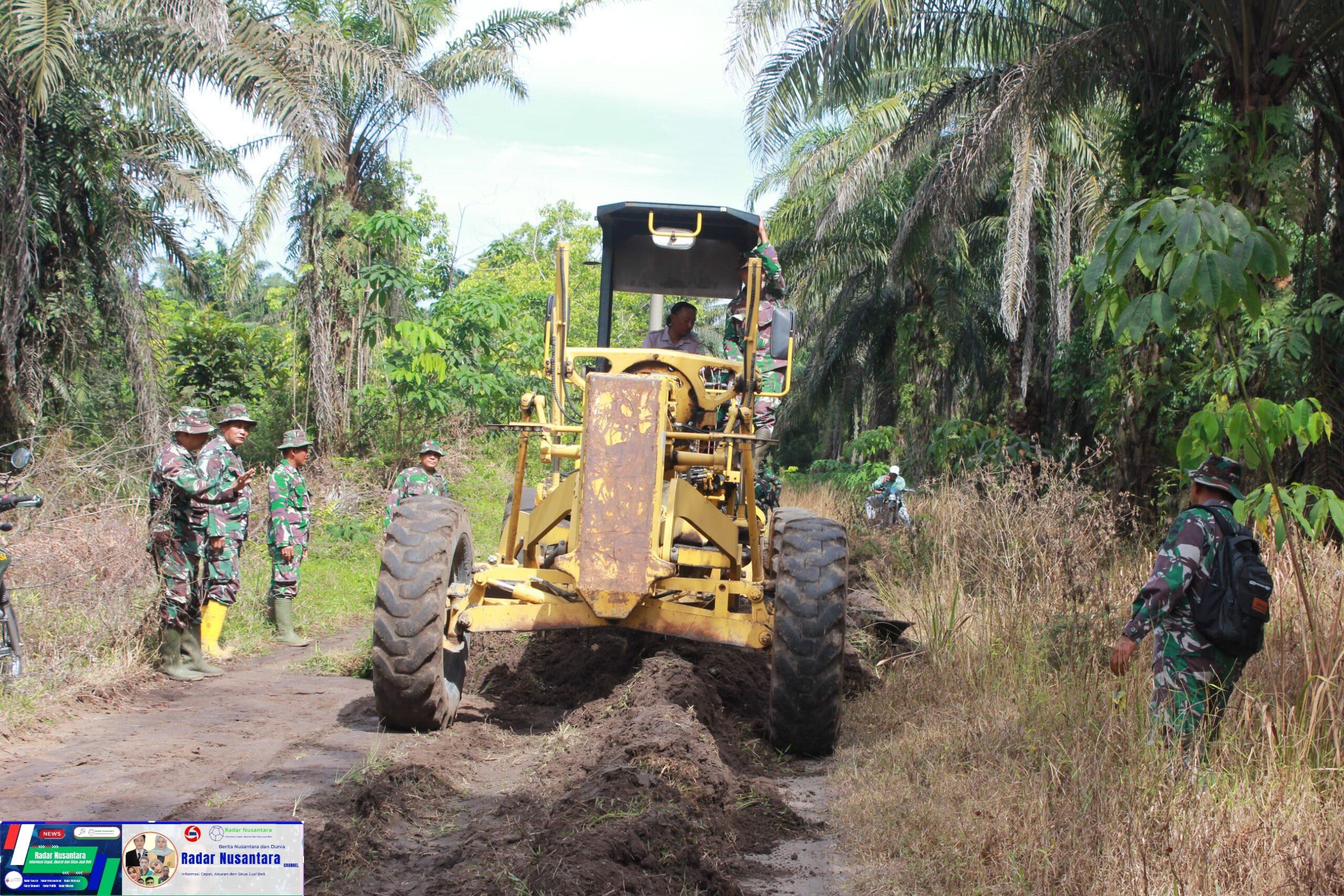 TMMD ke-124 Kodim 0320/Dumai: Pengerasan Jalan Sukamaju Semakin Intensif, TNI dan Warga Bersinergi di Hari ke-6