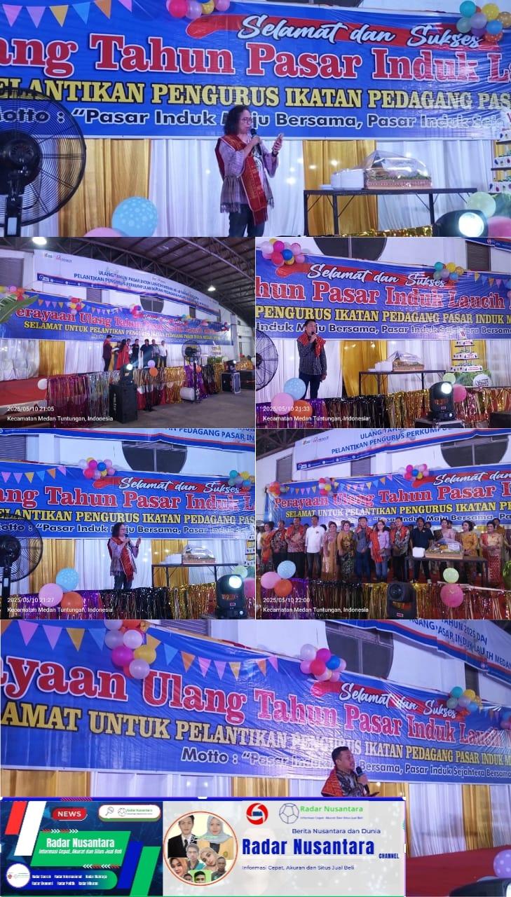 Kepala Biro Setda Kota Medan Hadiri HUT Ke 10 Sekaligus Lantik Pengurus Pedagang Pasar Laucih Kota Medan