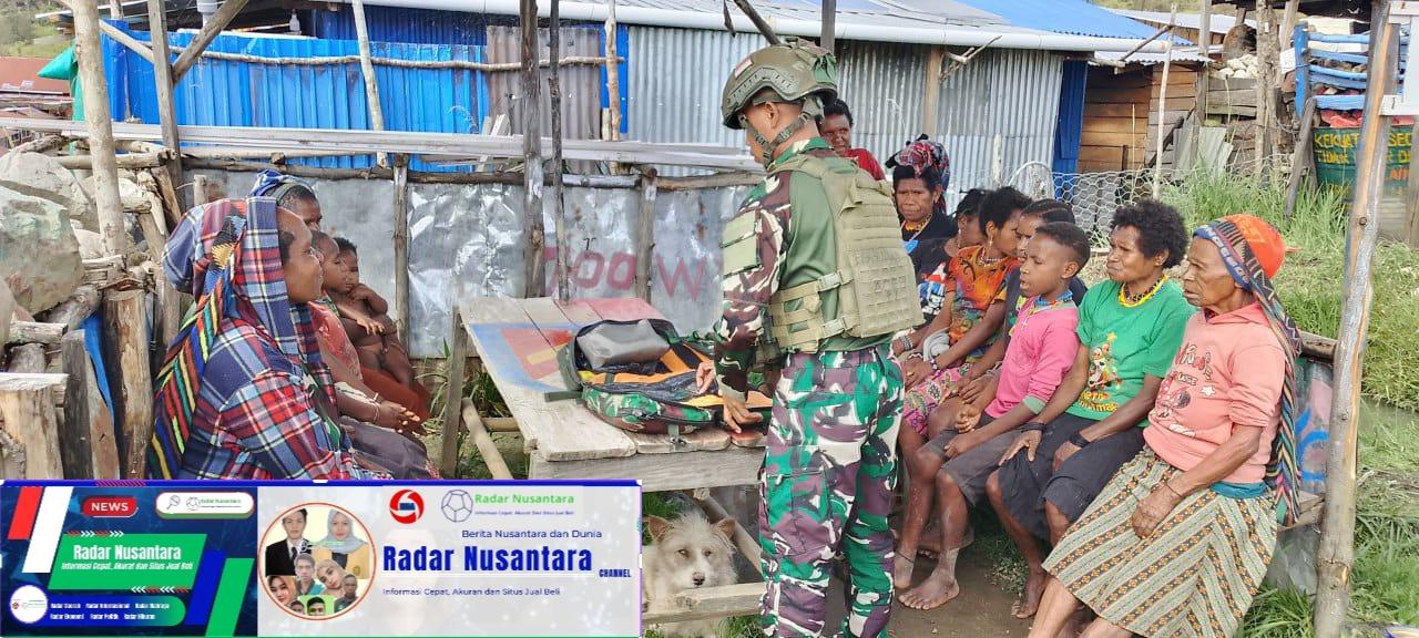Satgas TNI : Tak Hanya Jaga Keamanan, TNI Juga Jadi Pelipur Lara Bagi Mama-Mama Papua