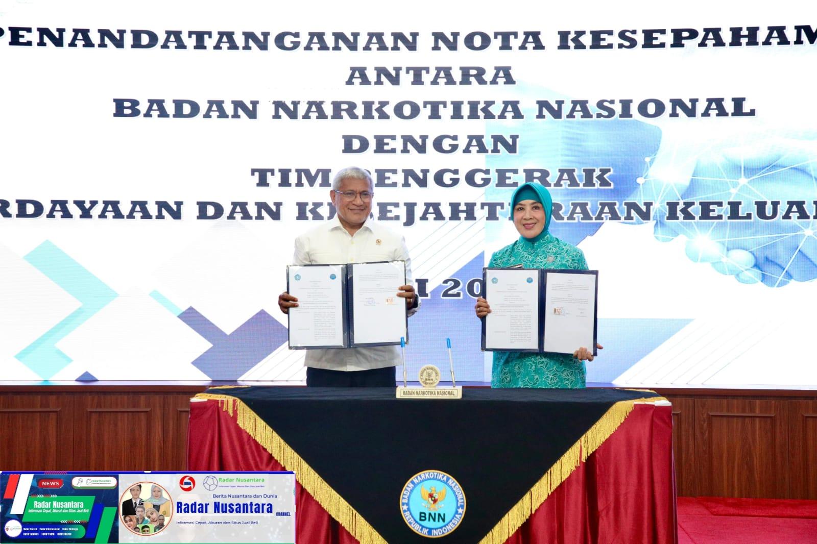 Cegah Penyebaran dan Penyalahgunaan Narkoba, TP PKK Pusat Jalin Kerja Sama dengan BNN