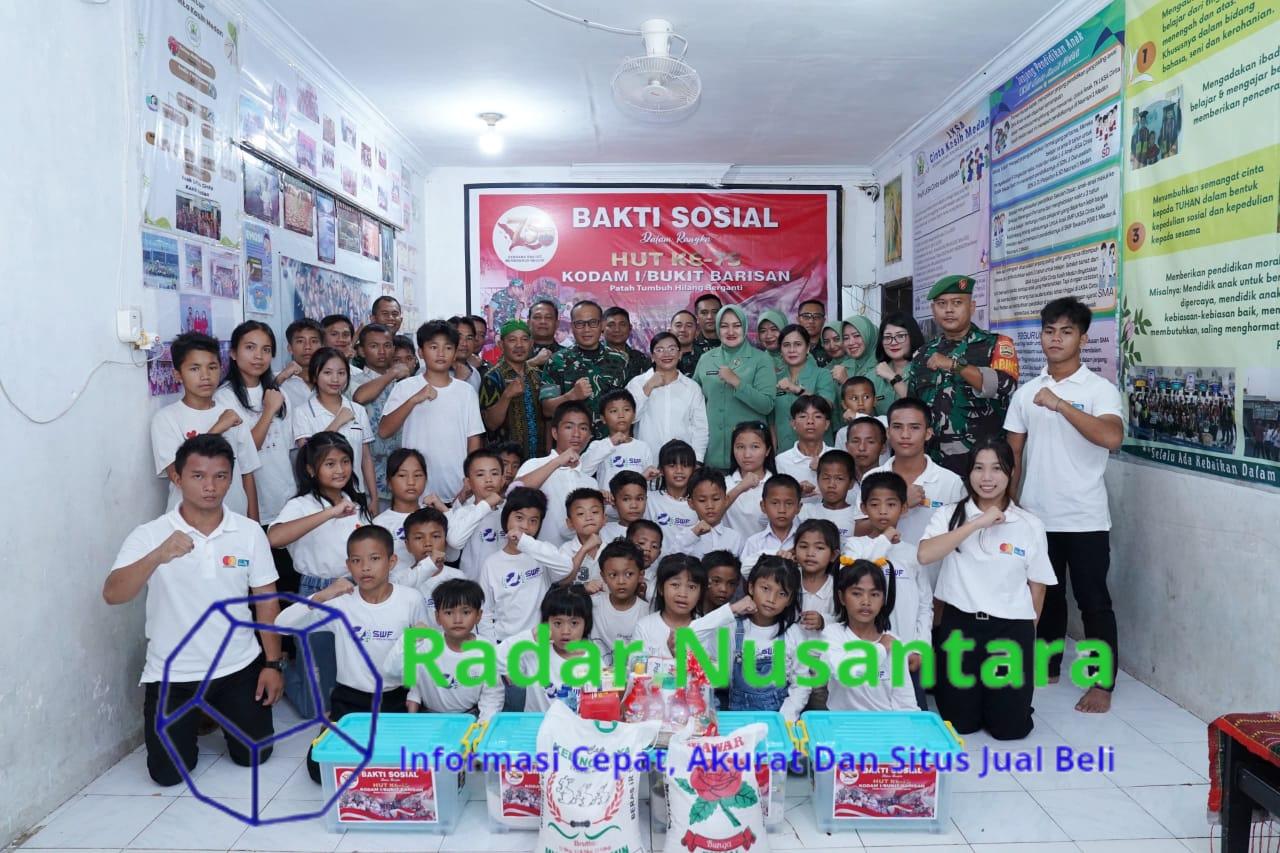 Kodam I/BB Gelar Baksos dan Baktikes serentak di 80 Panti Asuhan Sambut HUT ke-75