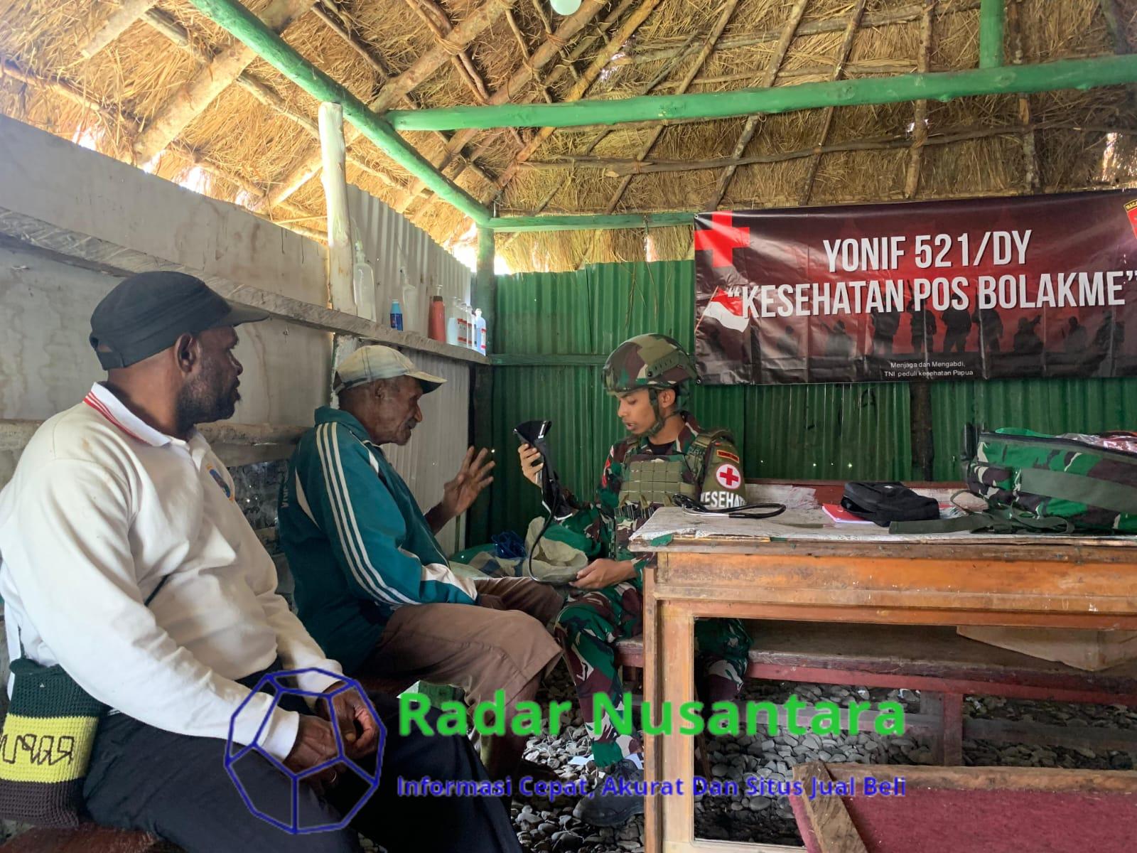 Dengan Komunikasi Sosial Satgas Yonif 521/DY Membuka Layanan Kesehatan Gratis di Distrik Bolakme