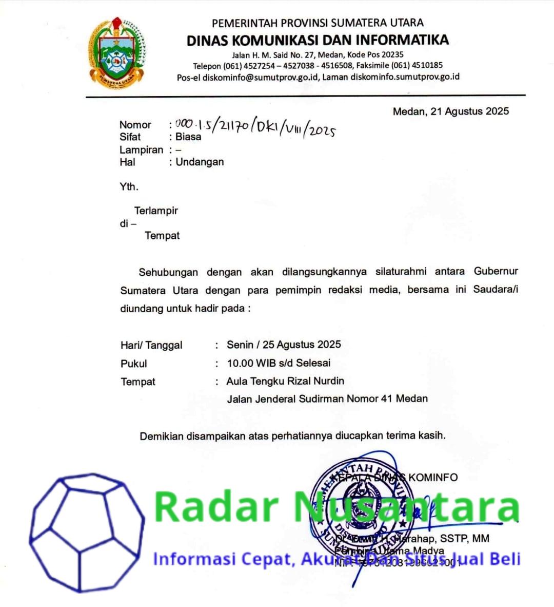 Kadis Kominfo Sumut Dicurigai Sengaja Pecah Belah Media, Pemicu Kemarahan Insan Pers