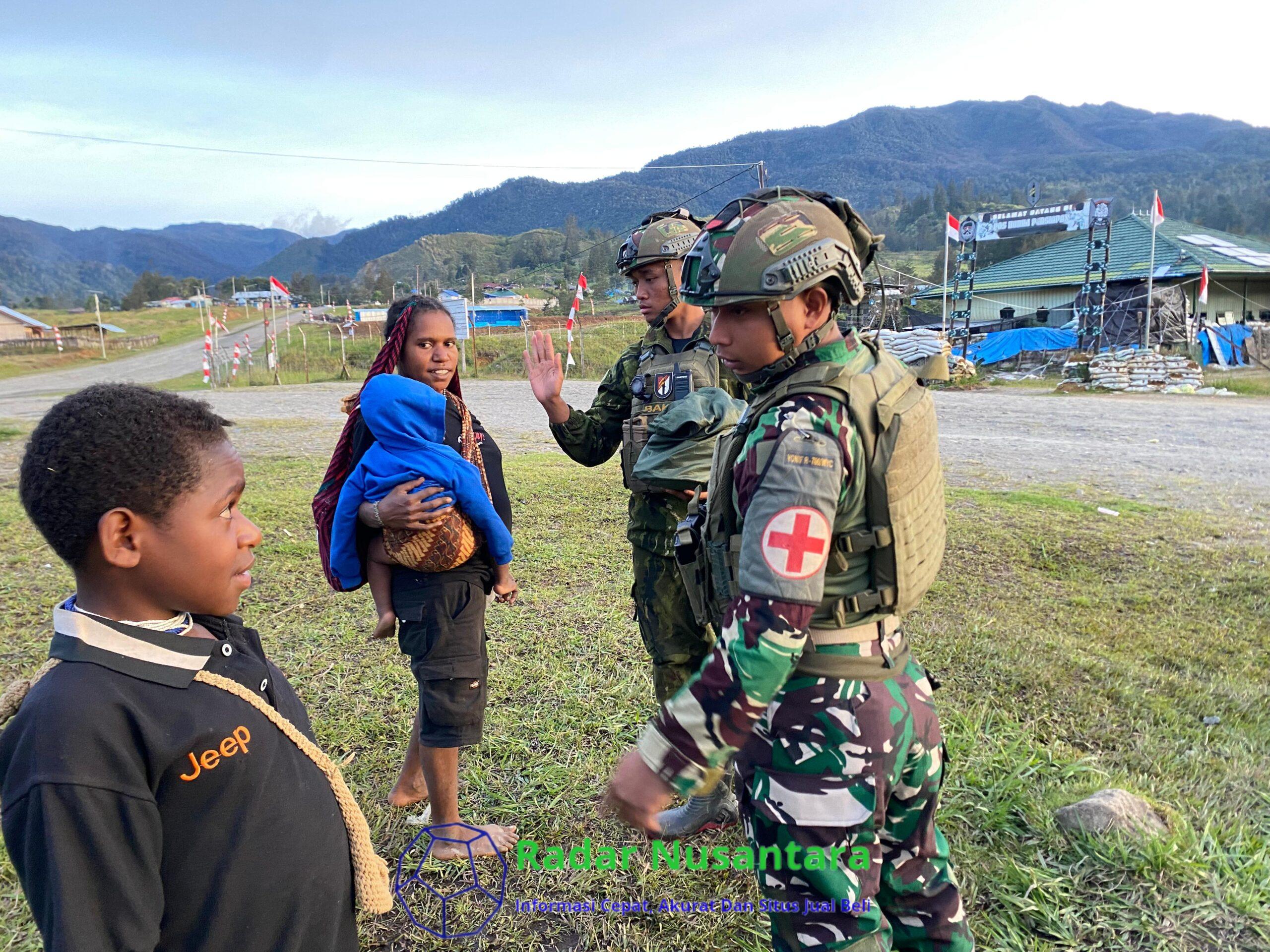 Satgas Yonif 700/WYC Hadirkan Sejuta Senyum Lewat Layanan Kesehatan Gratis di Kampung Wako
