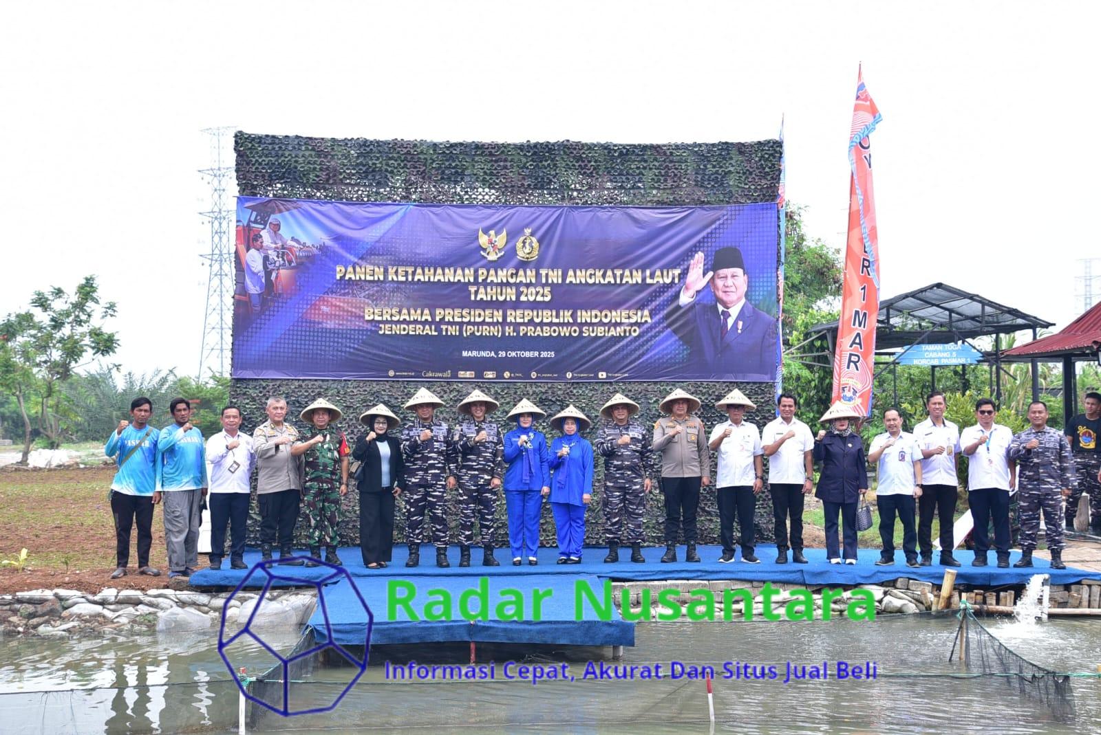 Pasmar 1 Ikuti Kegiatan Panen Raya Tegaskan Komitmen Ketahanan Pangan