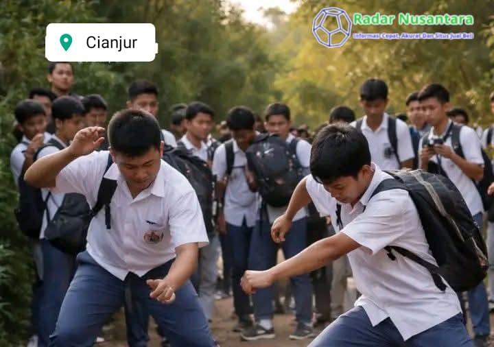 Duel Gladiator Pelajar SMP vs SMA di Cianjur Viral, Satu Siswa Alami Patah Tulang Kaki